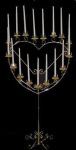 Brass Heart Shaped Candelabra